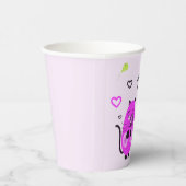 Lila kat papieren bekers (Rechts)