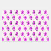 Lila kattenpatroon inpakpapier vel (Voorkant)