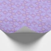 Lila Kerst van de Zijde Abstract Cadeaupapier (Hoek)