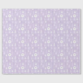 Lila kerstbomen op maat cadeaupapier (Vlak)