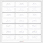 Lila Klassiek script gastadres lavender Classic Sticker (Vel)