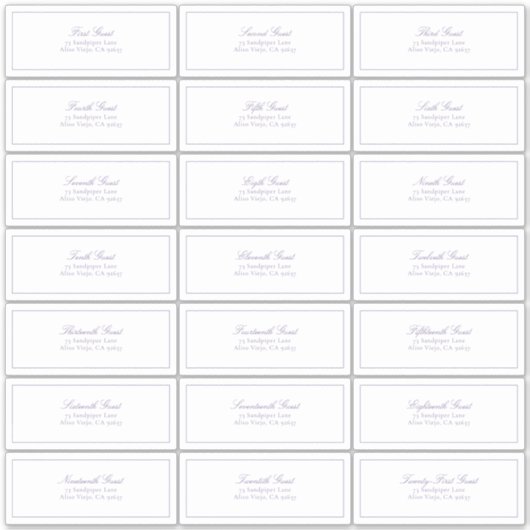 Lila Klassiek script gastadres lavender Classic Sticker (Voorkant)