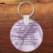 lila kleindochtergedicht sleutelhanger (Voorkant)