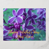 Lila kleurverscheidenheid folie feestdagen briefkaart (Voorkant)