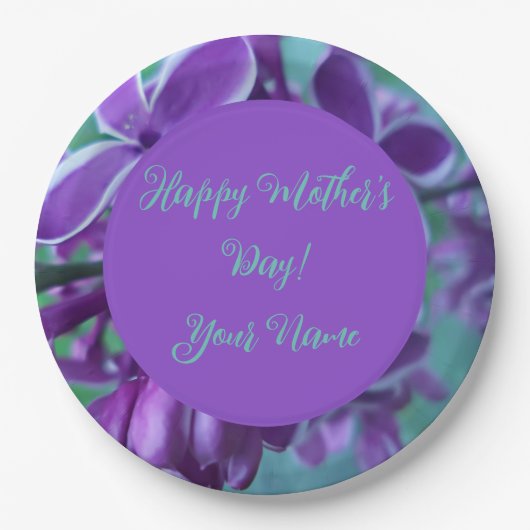 Lila kleurverscheidenheid papieren bordje (Voorkant)