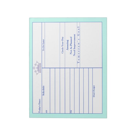 Lila kroonroze rand decoratieve notitieblokken (Linkerzijde)