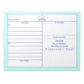 Lila kroonroze rand decoratieve notitieblokken (Voorkant)