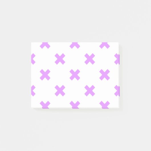 Lila kruisstiften op wit post-it® notes (Voorkant)
