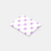 Lila kruisstiften op wit post-it® notes (Schuin)