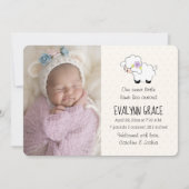 Lila Lamb Spring Fotocollage Geboorte Aankondiging (Voorkant)