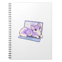 Lila Laptop Spiraal Notebook