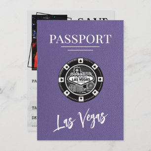 Lila Las Vegas Passport Bewaar de datum Save The Date