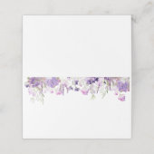 Lila lavendel bruiloft plaatskaartje (Buitenkant ongevouwen)