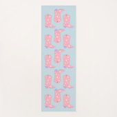 Lila Lavendel Cowgirl laarzen Rodeo Patroon Yogamat (Voorkant)