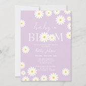 Lila Lavendel Daisy Baby in Bloom Shower Kaart (Voorkant)