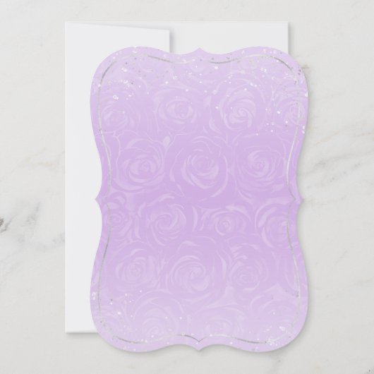 Lila Lavendel en Zilveren Prinses Kwintjesverjaard Kaart (Achterkant)