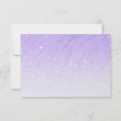 Lila lavendel faux glitter ombre Save The Date (Achterkant)