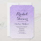 Lila lavendel faux glitter ombre Vrijgezellenfeest Kaart (Voorkant)