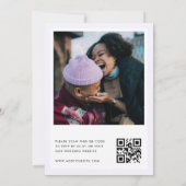 Lila Lavendel Getekende Bloemige Botanische QR Cod Kaart (Achterkant)