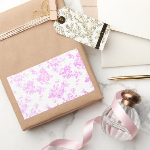Lila lavendel  rozen Elegant Bloemig Rechthoekige Sticker