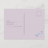 Lila Lavendel Whimsy Wildflower RSVP Briefkaart (Achterkant)