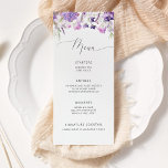 Lila lavendel wildflower minimalistische bruiloft menu<br><div class="desc">Lila lavendel wildflower minimalistische bruiloft Menu Matching items beschikbaar. Controleer het collectie.</div>