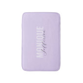 Lila lavendemonogrammen met gebold Typografie en s Badmat (Voorkant Verticaal)