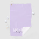 Lila lavendemonogrammen met gebold Typografie en s Golfhanddoek (Insitu)