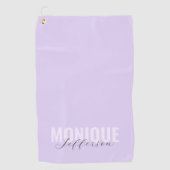 Lila lavendemonogrammen met gebold Typografie en s Golfhanddoek (Voorkant)