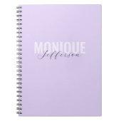 Lila lavendemonogrammen met gebold Typografie en s Notitieboek (Voorkant)