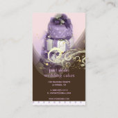 Lila/lavender/chocoladetaart, bakkerij visitekaartje (Achterkant)