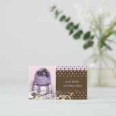 Lila/lavender/chocoladetaart, bakkerij visitekaartje (Staand voorkant)