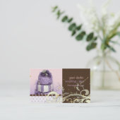 Lila/lavender/chocoladetaart, bakkerij visitekaartje (Staand voorkant)