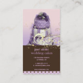 Lila/lavender/chocoladetaart, bakkerij visitekaartje (Achterkant)