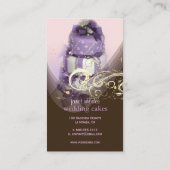 Lila/lavender/chocoladetaart, bakkerij visitekaartje (Achterkant)