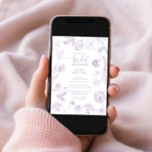  Lila Lavender Floral Script Vrijgezellenfeest