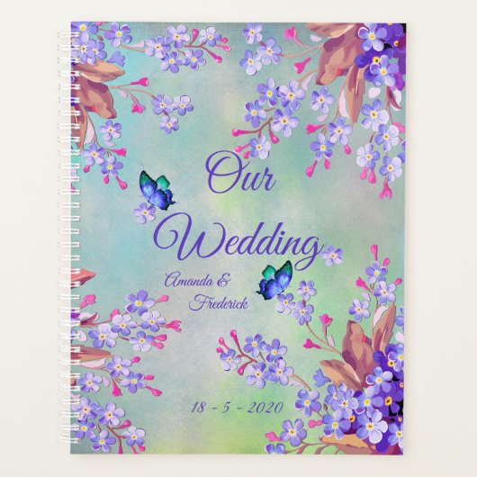 Lila lavender Flower Wedding Planner (Voorkant)