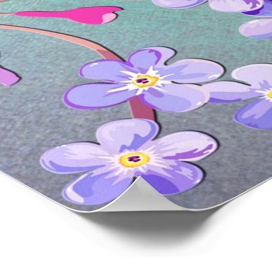 Lila lavender Flower Wedding Poster (Hoek)