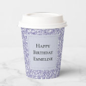 Lila lavender Glitter Glitz  Papieren Bekers (Links)