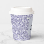 Lila lavender Glitter Glitz Papieren Bekers (Voorkant)