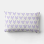 Lila / lavender Hearts Patroon Kussen (Achterkant)