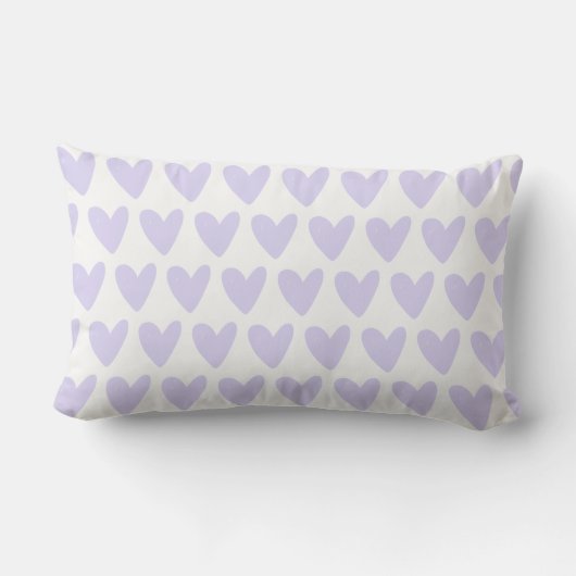 Lila / lavender Hearts Patroon Kussen (Achterkant)