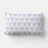 Lila / lavender Hearts Patroon Kussen (Voorkant)