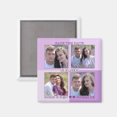 Lila Lavender Uw 4 Foto's sparen de Magnetische Da Magneet (Voorkant / Achterkant)