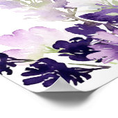 Lila lavender vrijgezellenfeest welkom poster (Hoek)