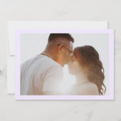 Lila lavender Weddenschap met een , minimale typog Kaart (Achterkant)