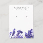 Lila lavenderventielenoormerk visitekaartje (Voorkant)