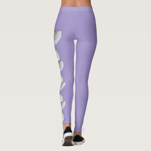 Lila Leggings van de deelstaat Arkansas Flower App (Achterkant)
