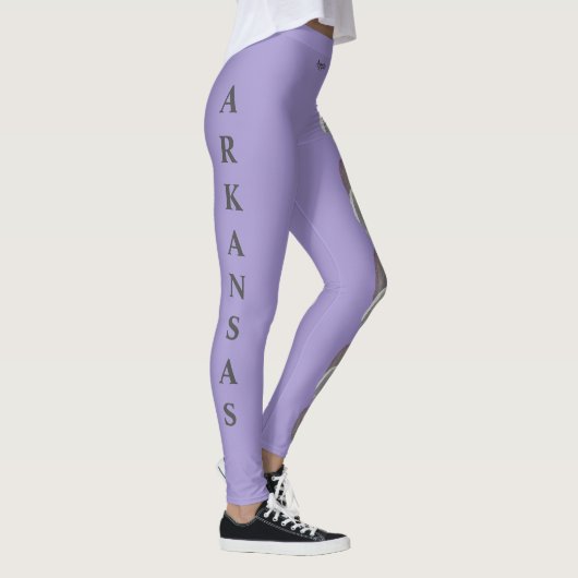Lila Leggings van de deelstaat Arkansas Flower App (Rechts)