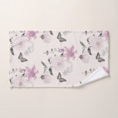 Lila lelies Elegante botanische badhanddoek set Bad Handdoek (Handdoek)